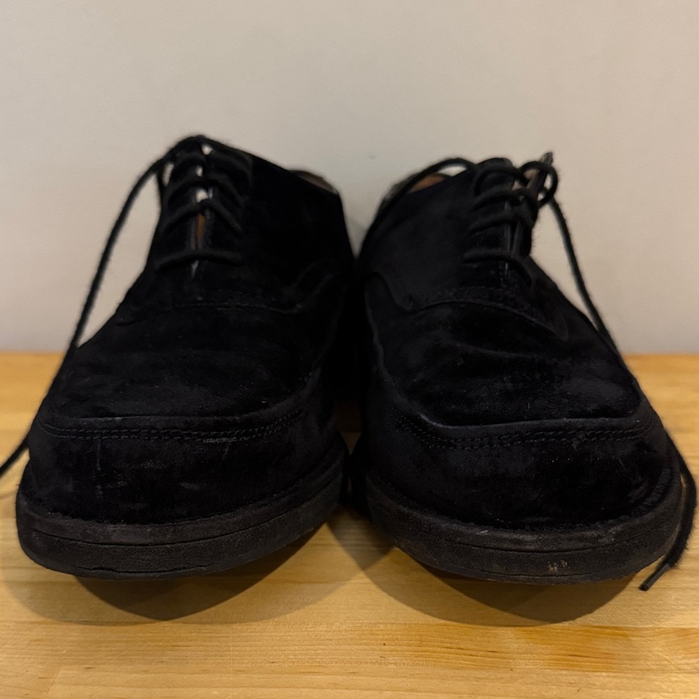 Vintage Bally Black Suede Oxfords
